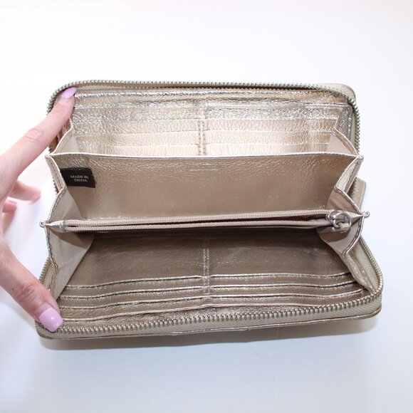 Coach Poppy PopArt C Gold Accordion Wallet - Picture 5 of 14